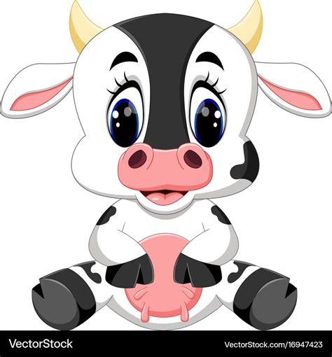 Cute Baby Cows Cartoon