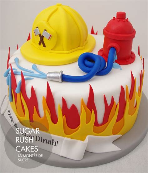 Fireman Cake Sugar Rush Cakes Montreal Fireman Cake Cake Fire Cake
