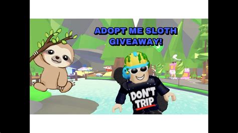 Adopt Me New Sloth Giveaway Roblox Youtube