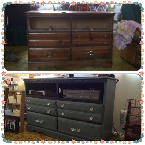 My Dresser To Tv Console Revamp Dresser Overhaul Tv Stand From