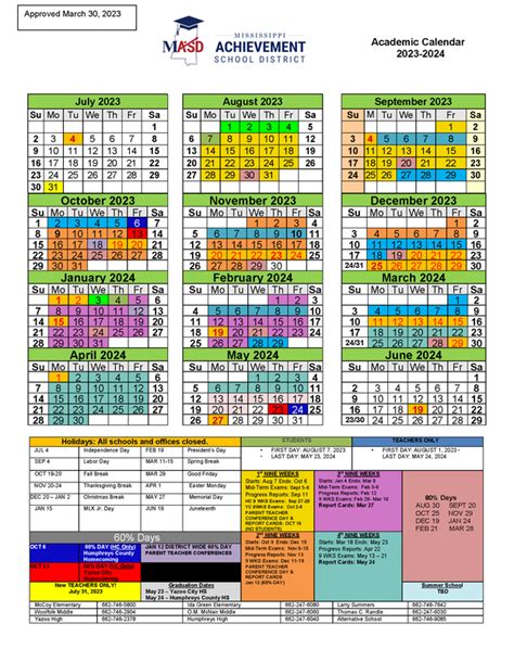 2023 2024 Masd Academic Calendar Woolfolk Middle School