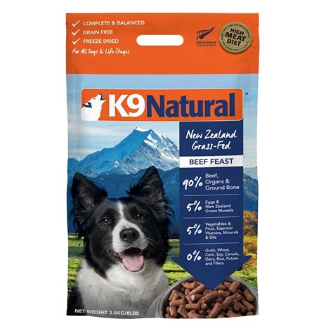 Your pooch will be able to take advantage of all the nutrition a meal has to offer. K9 Natural Beef Feast Raw Freeze-Dried Dog Food ...