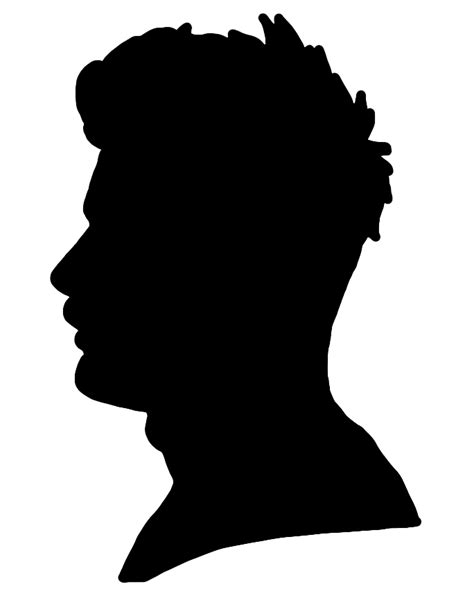 Black Man Silhouette Profile