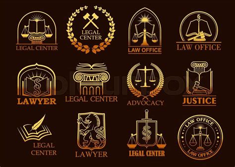 Juridical Vector Icons Set Of Advocacy Stock Vector Colourbox