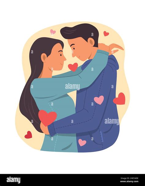 couple hugging stock vector images alamy