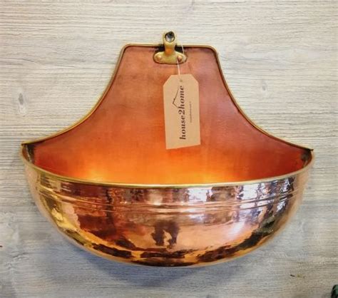 Polished Copper Half Round Wall Planter