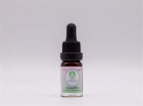 Raw Cbd Oil Dropper Bottle 500mg Tranquillite