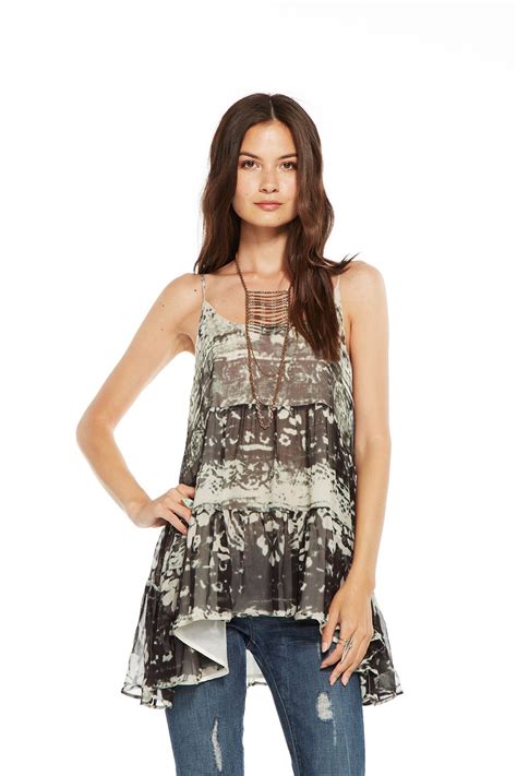 Chaser Silk Tiered Baby Doll Top At Marketplace On Broadway Tank Top