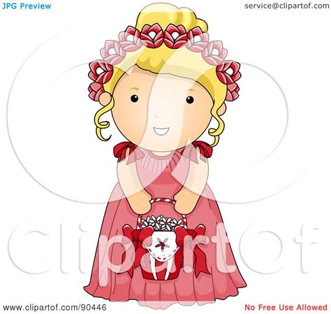 Royalty Free Rf Clipart Illustration Of A Cute Blond Wedding Flower