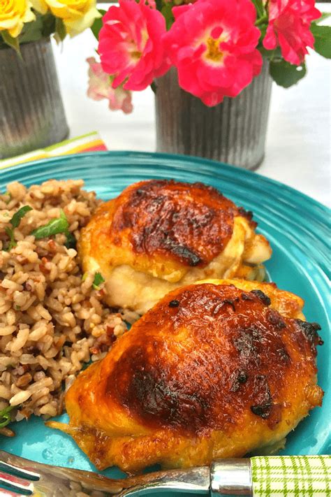 Learn how to make crispy chicken thighs, smothered in a delicious apricot basil glaze. Apricot-Glazed Chicken Thighs | Delicious dinner recipes ...