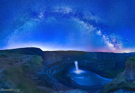 Milky Way Over Palouse Falls At Palouse Falls State Park In Eastern