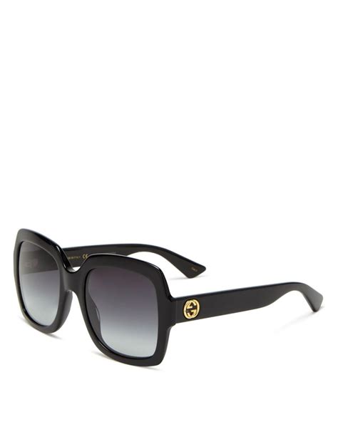 Gucci Womens Oversized Gradient Square Sunglasses In Black Save 52