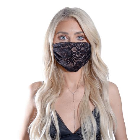Black And Nude Lace Handcrafted Mask Htrailz
