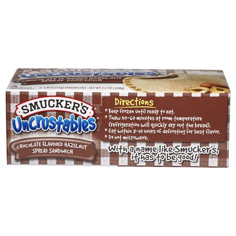 Smuckers Uncrustables Chocolate Flavored Hazelnut Spread 72 Oz Shipt
