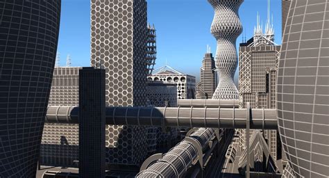 Future City 3d Model By Giimann