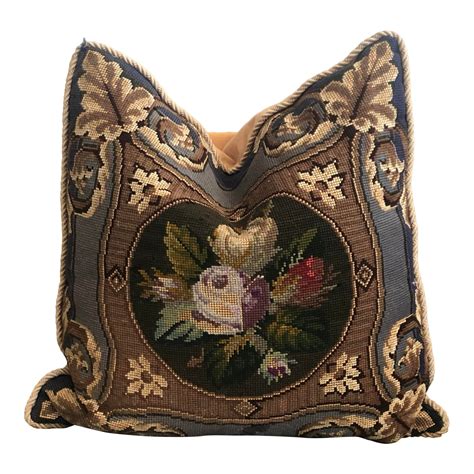 Antique Victorian Needlepoint Pillow Chairish
