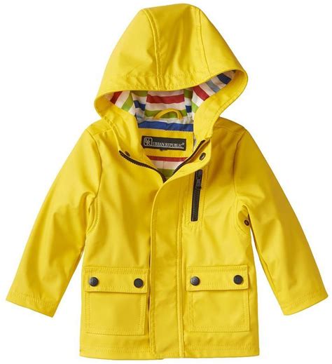 Urban Republic Boys Lightweight Waterproof Hooded Vinyl Raincoat Jacket