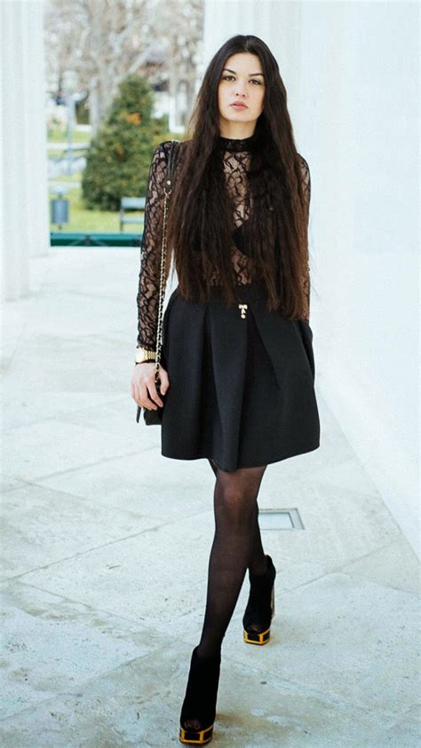 Black Lace Fashion Tights