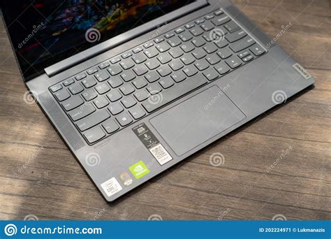 Lenovo Yoga Slim 7i Fabric Cover Editorial Photo Image Of Desktop