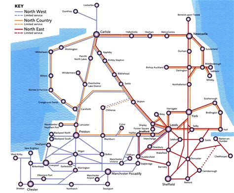 Train Line Map Of England United States Map