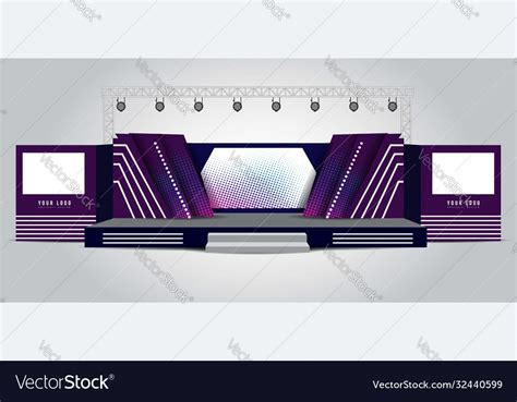 Event Stage Design For Business Conferences Vector Image