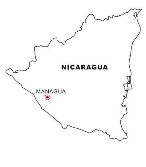 Mapa De Nicaragua Para Colorear Colorea Tus Dibujos