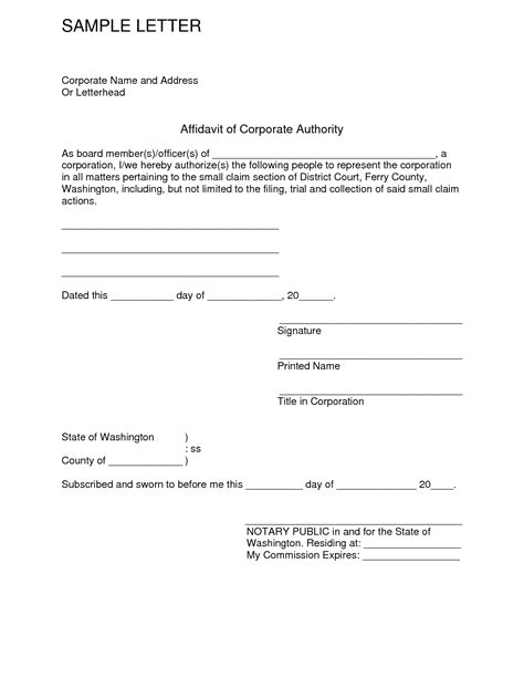 Free Printable Sworn Affidavit Form Printable Forms Free Online