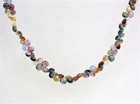 Multicolor Sapphire Necklace Sapphire Necklace Necklace Gemstone