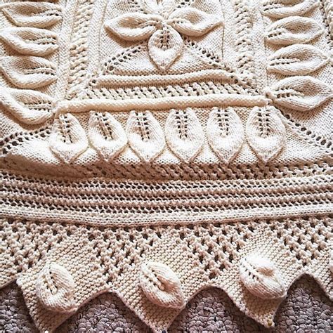 Vintage Knitting Pattern Raised Leaf Counterpane Bedspread Pdf Etsy