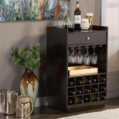 Base cabinets include an unfinished toe base and require a matching toe kick (mtk8). Baxton Studio Oscar Contemporary Dark Brown Wood Finish ...