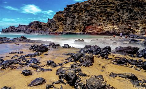 View Of Halona Cove Oahu Hawaii On A Sunny Summers Day Photograph