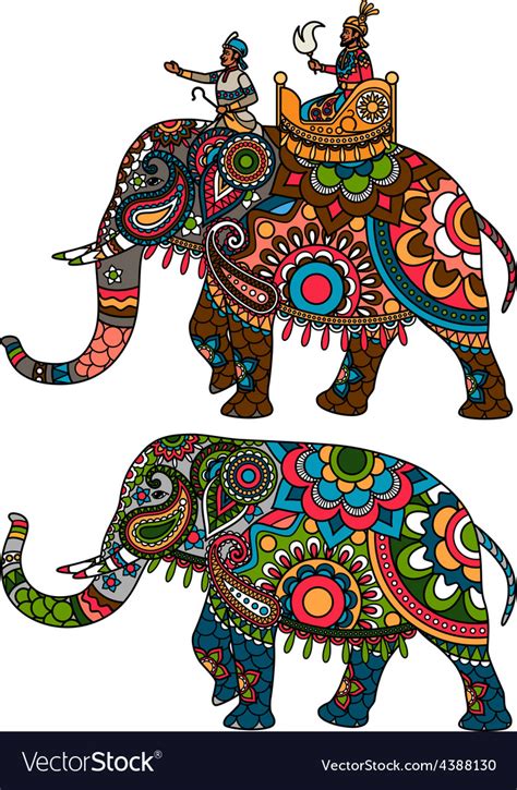 Indian Elephant Royalty Free Vector Image Vectorstock