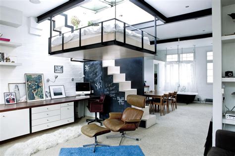 Modern Bohemian Studio Flat With Suspended Bed Idesignarch Interior Design Architecture
