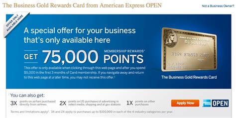 We did not find results for: 75000 Points for Business Gold Rewards Card from American Express OPEN