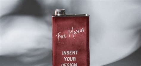 Download Antique Aluminum Flask Mockup - Free Mockup Download