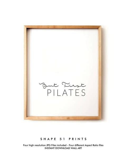 Pilates Art But First Pilates Fitness Ts Pilates Poster