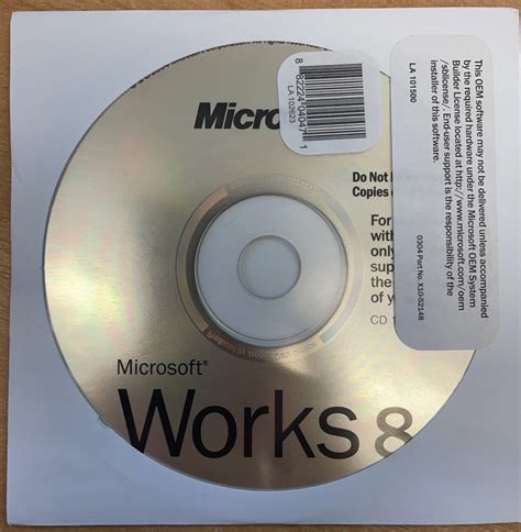 Microsoft Works 8 With Microsoft Office Sb Edition 2003 Trial X09 81226