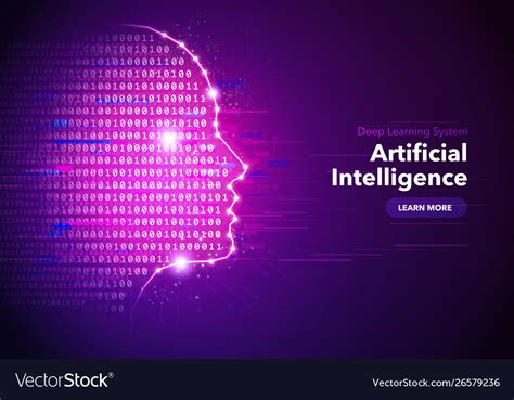 Artificial Intelligence Concept Banner Design Vector Image