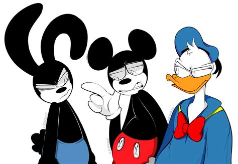 oswald and mickey and donald epic mickey oswald the lucky rabbit disney mickey mouse