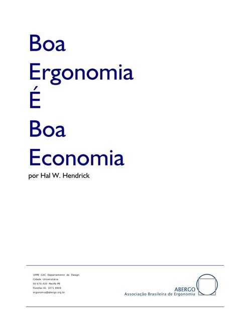 PDF Boa Ergonomia Boa Economia DOKUMEN TIPS