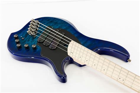 Dingwall Combustion 5 String Bass In Indigo Burst With Quilted Maple