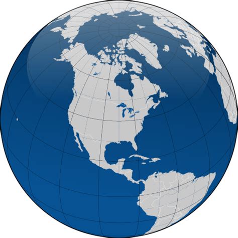 Globe Showing North America Clip Art Image Clipsafari