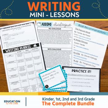 Writing Mini Lessons For Primary By Education To The Core TpT