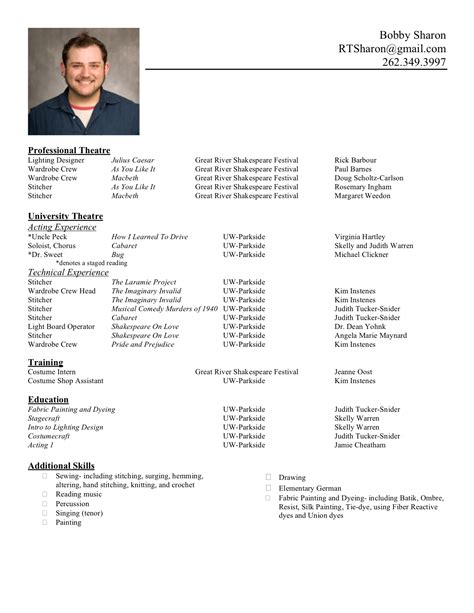 Formats For Resume