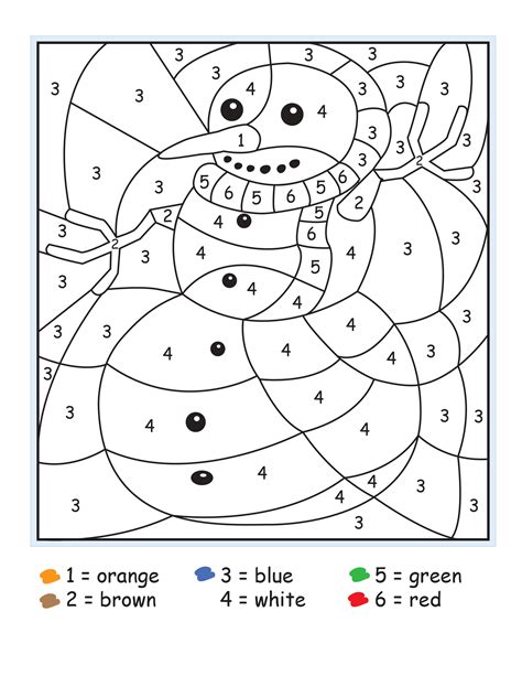 Easy Color By Number For Preschool And Kindergarten Coloring By