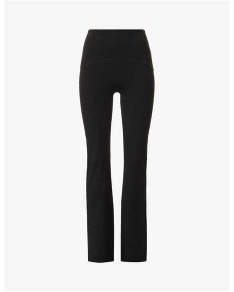Spanx Synthetic Booty Boost Flared Leg High Rise Stretch Woven Leggings
