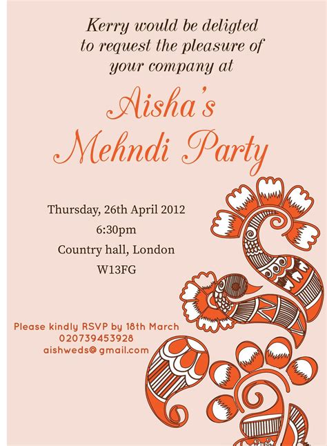 Kindly read the listing completely before purchasing welcome to little pink elephant! Pin by Invite Online on Mehndi Invitations / Wording ...