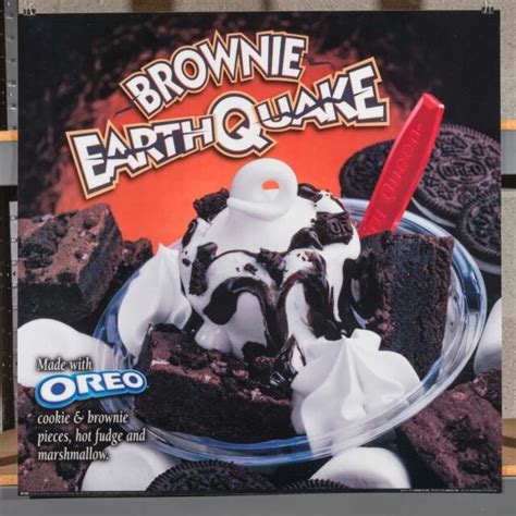 Dairy Queen Promotional Poster For Backlit Menu Sign Brownie Earthquake