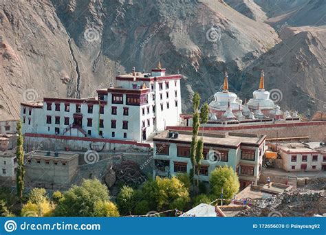 Complex Of White Lamayuru Monastery A Tibetan Buddhist Monastery In