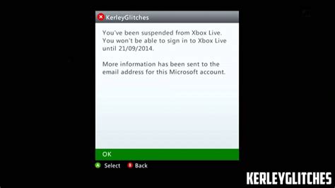 Xbox Live Acount Banned For 2 Weeks Youtube